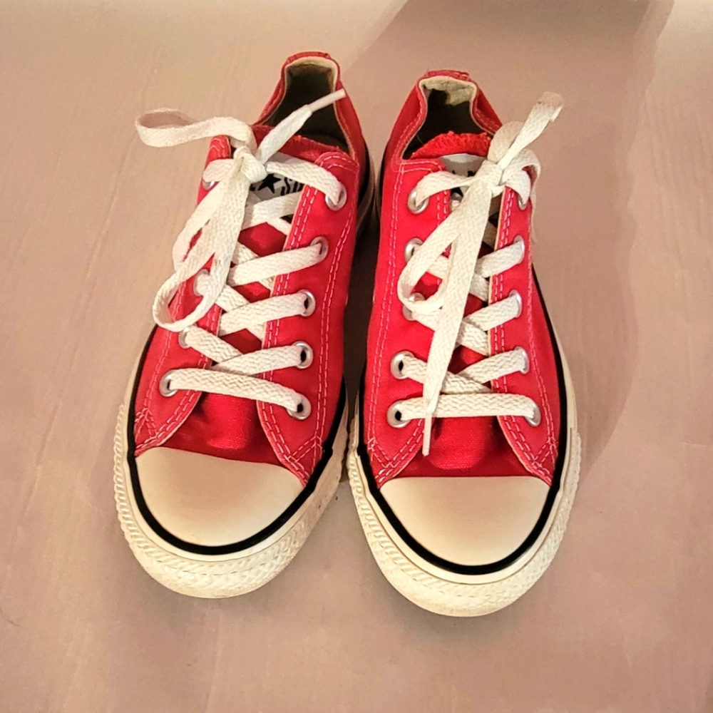 Unisex Red Converse Low Top Sneakers